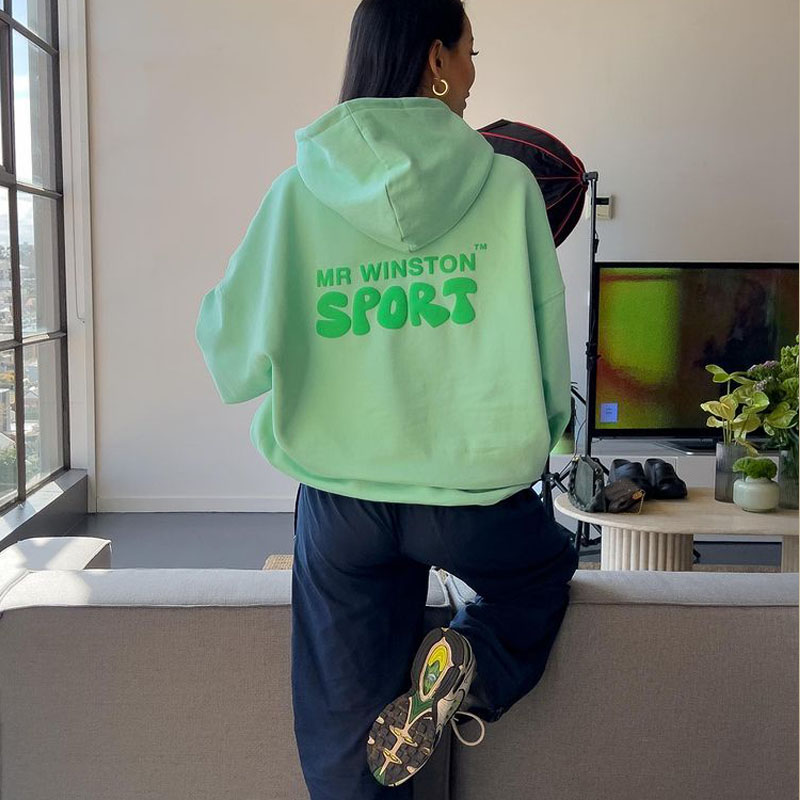 High Quality 3d Puff Print Pullover Women's Hoodies Sweatshirt Custom Foam Printing Logo Cotton Women Heavyweight Hoodies
