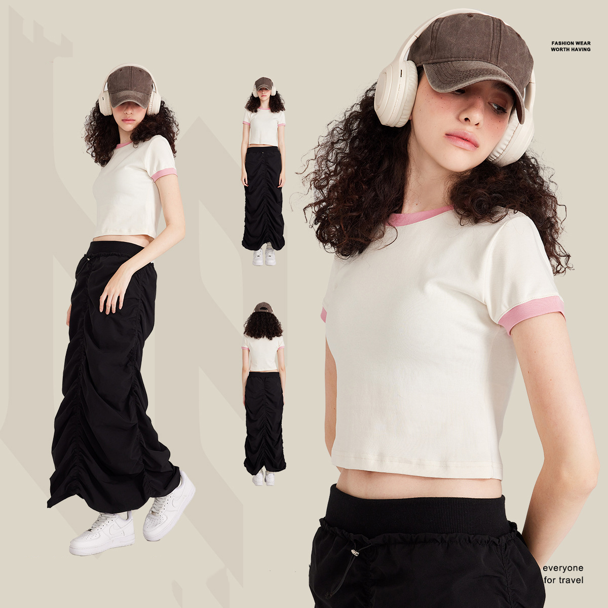 Women 2023 New Arrivals Short Tshirt 220g Crop Tshirt 100% Cotton Streetwear Crop Top Tshirt Sexy
