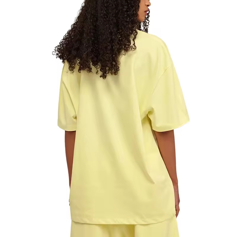 High Quality 305g Cotton Drop Shoulder Plus Size Women's T Shirt Street Casual Loose Sport Half Sleeve Oversized Lady T Shirts