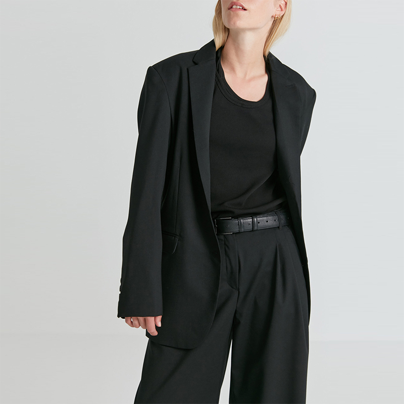 OEM High Quality Oversized Women's Blazer Jacket Autumn Solid Color Long Sleeves Blazer Women's Suits Office Business
