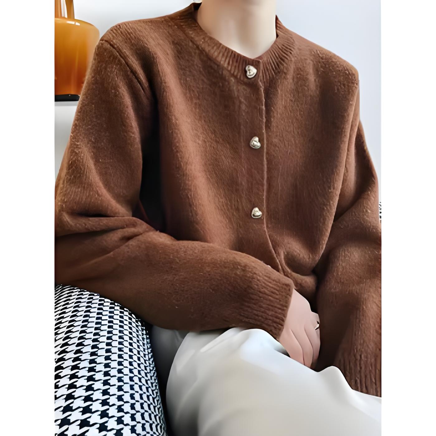 Customizable Women's Crew Full Sleeve Stripe Wool/cashmere Elegant Preppy Style Knitwear Sweater for Spring Summer