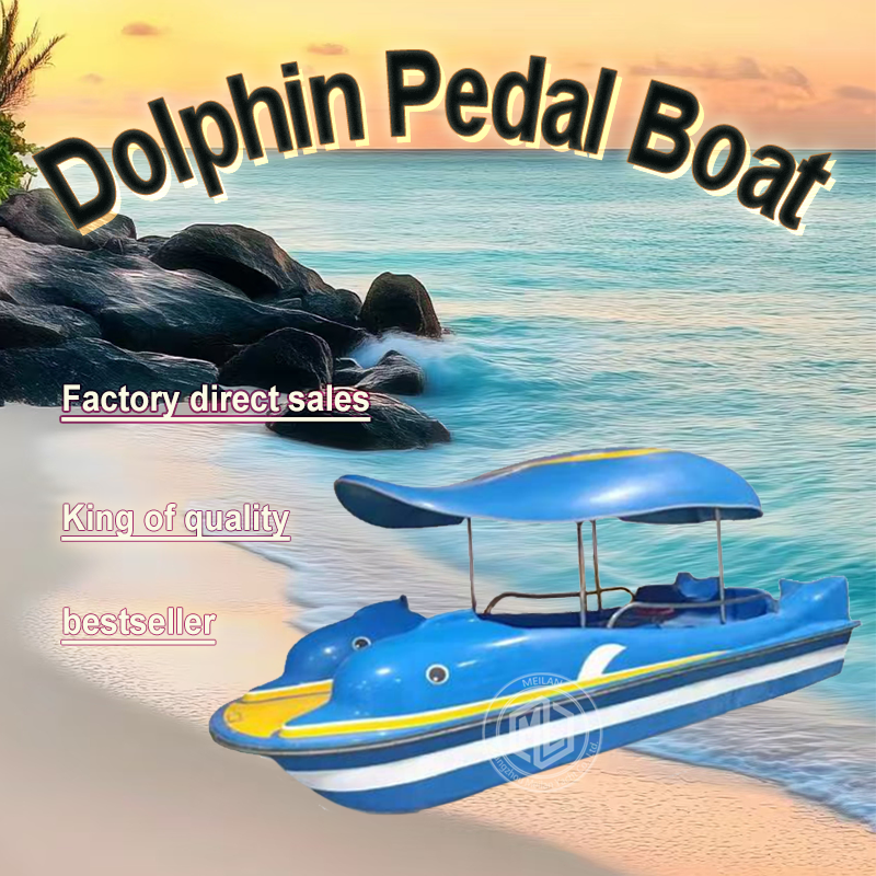 20 - Year Manufacturer 4 - Person Dolphin Pedal Boat, Wear - Resistant &amp; Eco - Friendly, Ideal for Water Parks &amp; Resorts