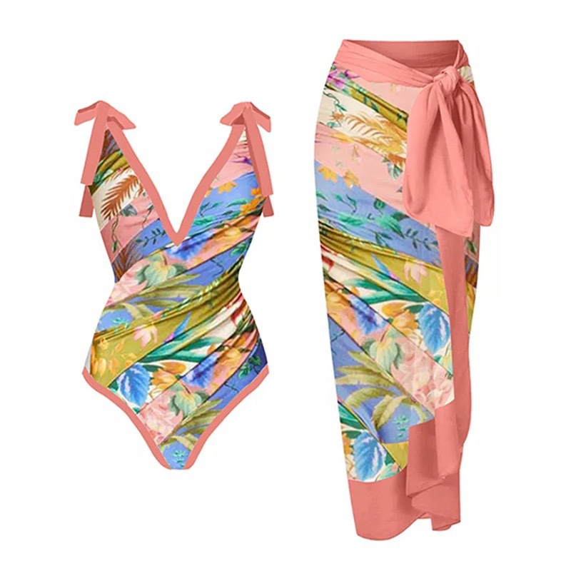2023 Custom Made European Plus Size Beach Resort Wear for Older Women