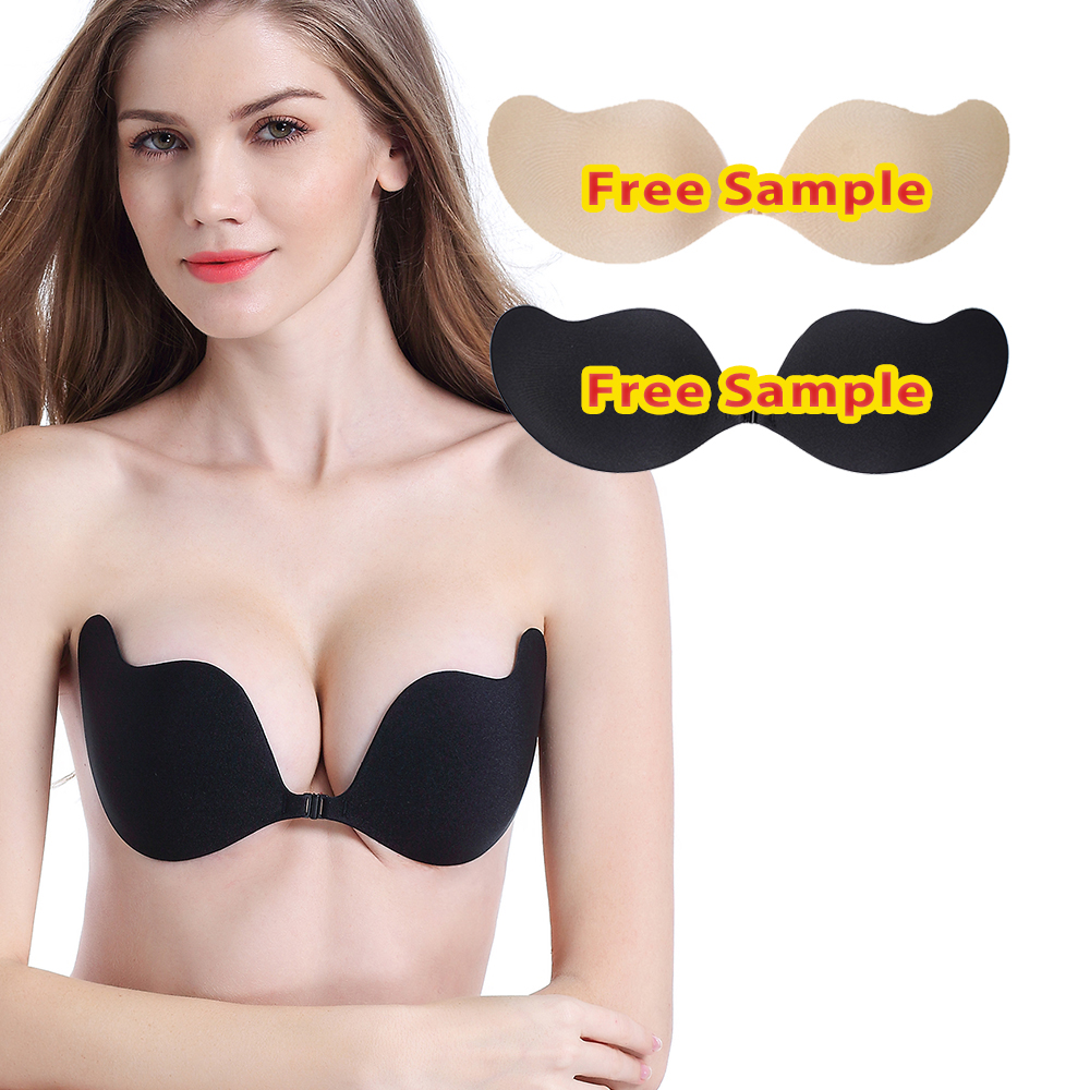Factory Selling Strapless Sticky Invisible Push-up Adhesive Bra Women Sexy 8/9/10cm Stickiness Silicone Push-up Bra For Party