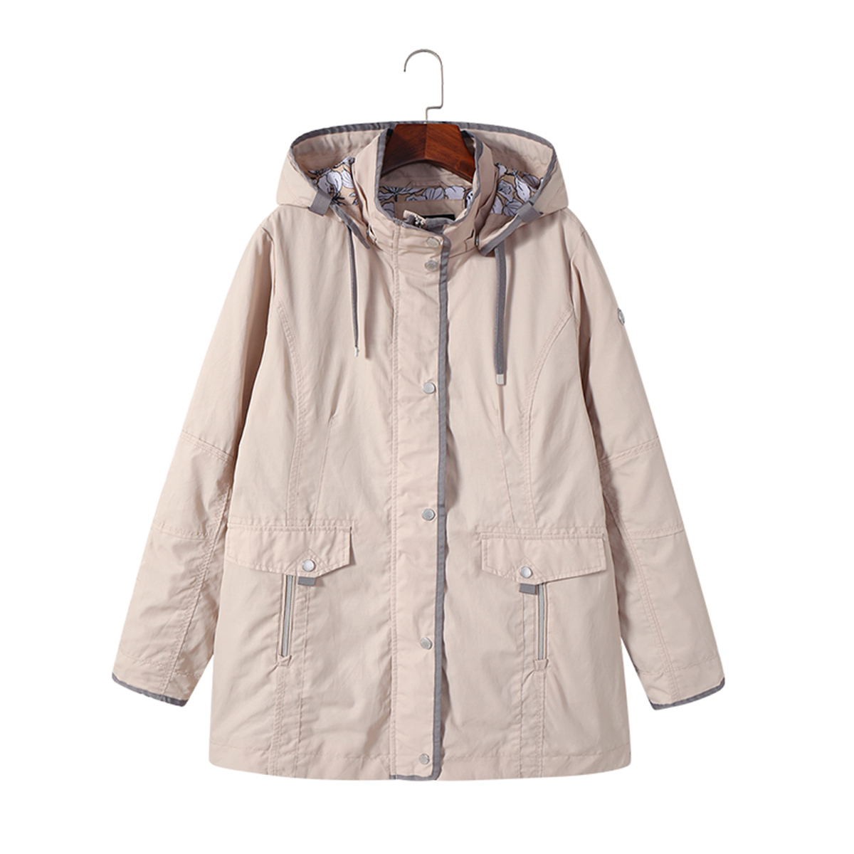 Ladies windproof jacket detail 4