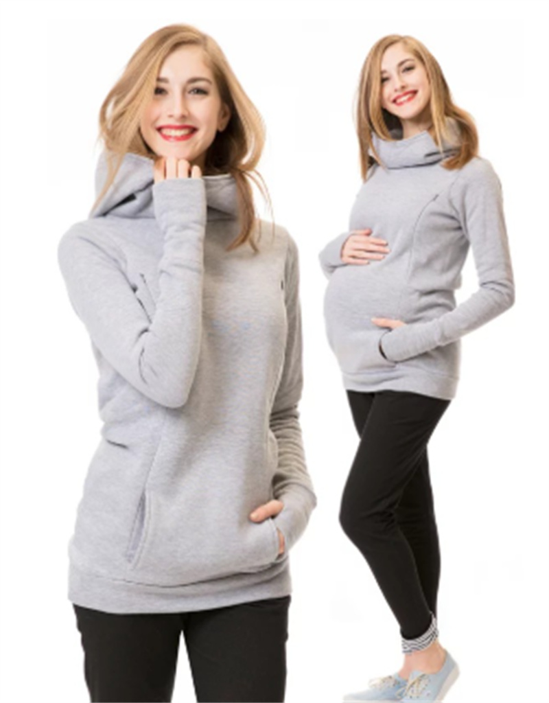 Hot sales Breastfeeding maternity garment with added insulation and thickening, with a hood and long sleeves