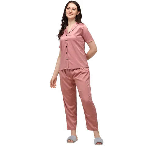 Womens Sleepwear Set Soft Pajama Set with Short Sleeve Top and Pants Lightweight Nightwear Loungewear for Comfortable Sleep