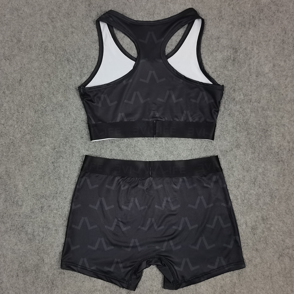 New Custom Sports Women's Breathable Bra Yoga Sets Quick Dry Plus Size Elastic Waist Sleeveless for Women Underwear