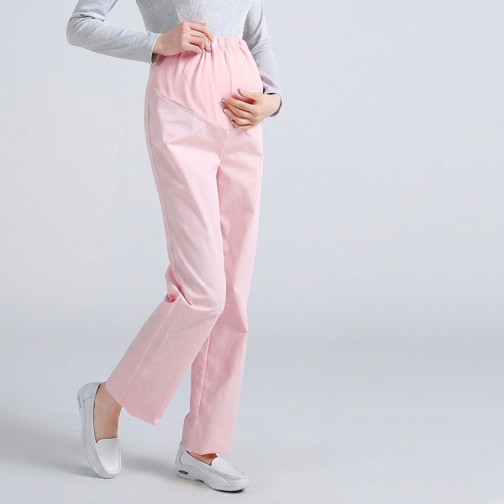 Thickened Adjustable Waistband Lightweight Breathable Medical Apparel Nurses Maternity Hospital Wear Pregnancy Nursing Trousers