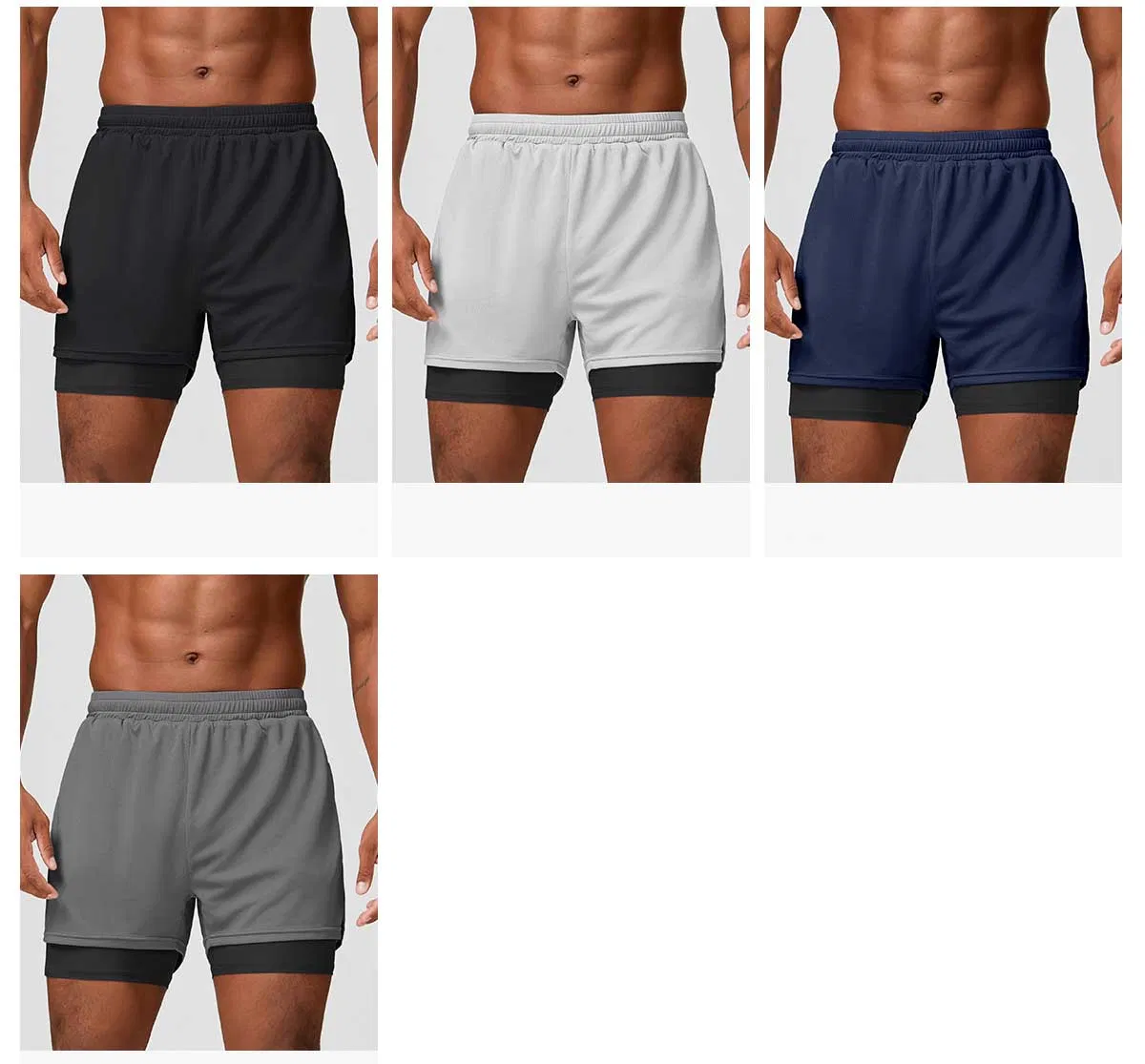 Men's High Elasticity Fitness Shorts Detailed View