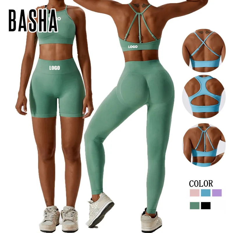 BASHAsports Yoga Sets Gym Clothes Fitness Apparel Women Seamless Sportswear Wholesale Yoga Activewear Exercise Collection