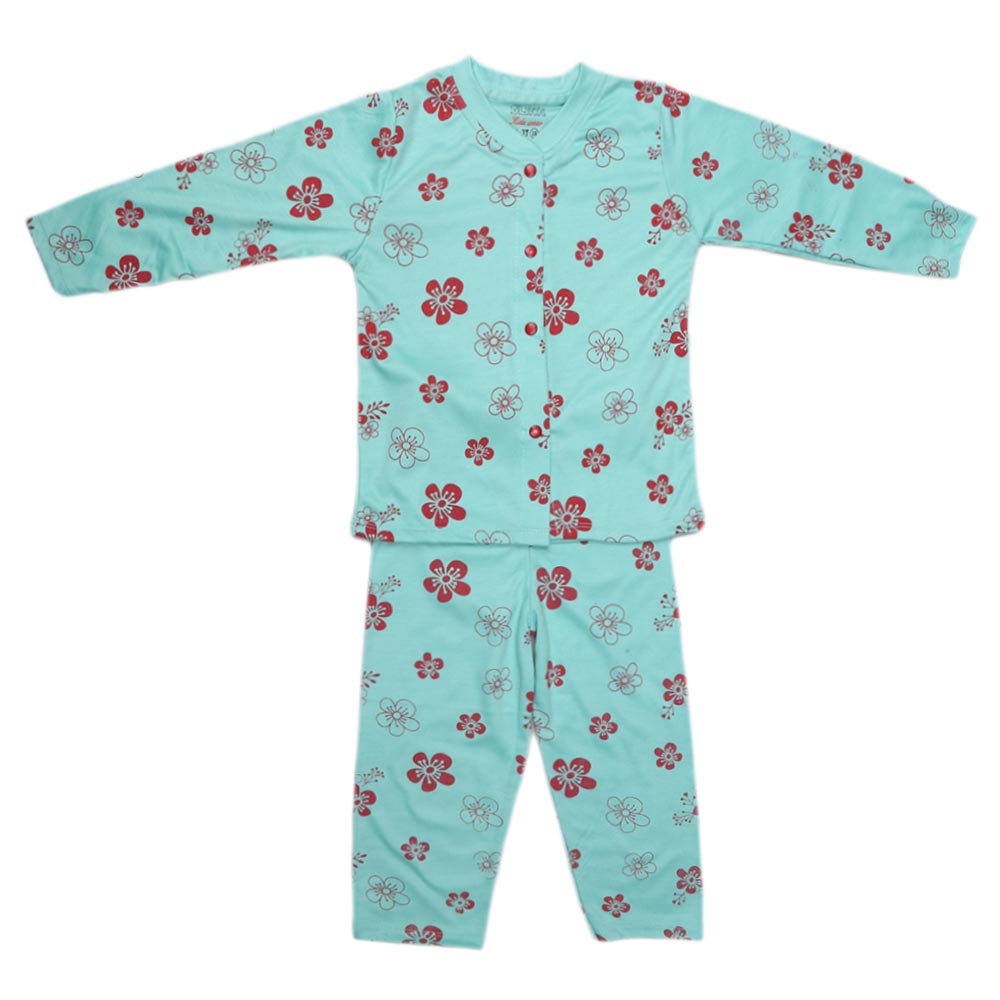 Girls Sleeping Suit - Cyan