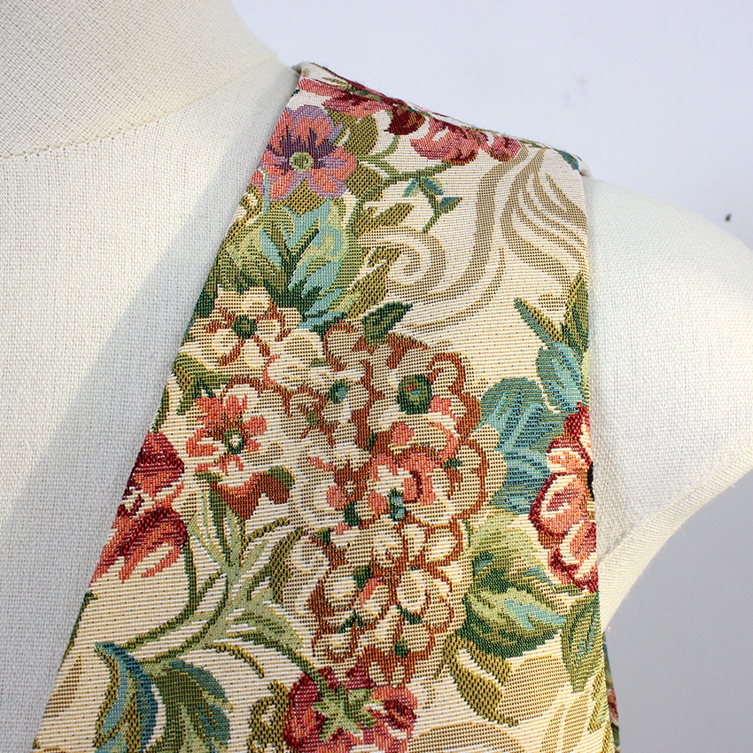 Custom Formal Floral Jacquard Woven Breathable Eco-Friendly Recycled Cotton Women's Jacket and Vest