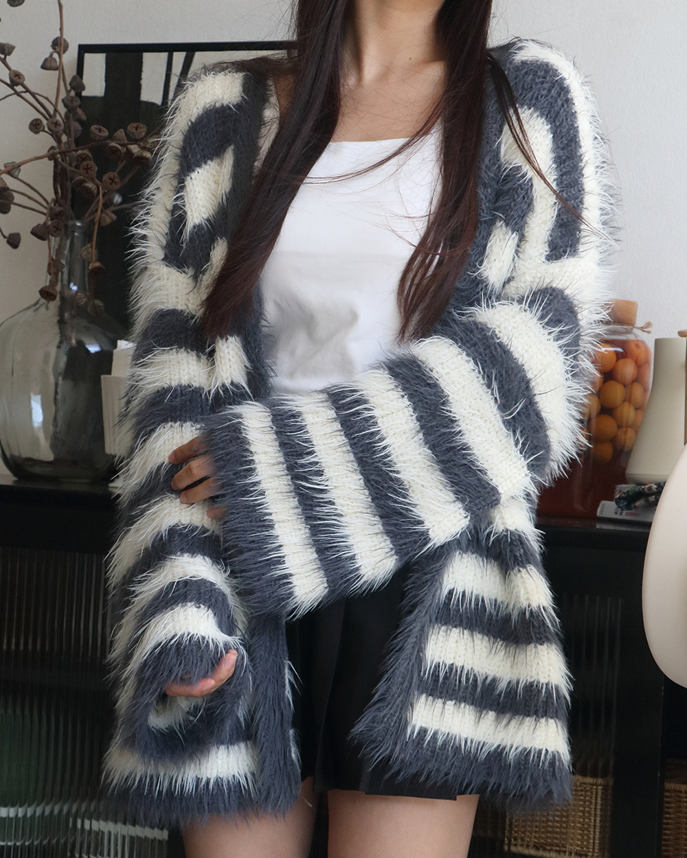 Autumn Women's Large Size Cardigan Sweater Winter Warm Thick Fur Knitted Casual Style Fashionable Winter Women Sweater