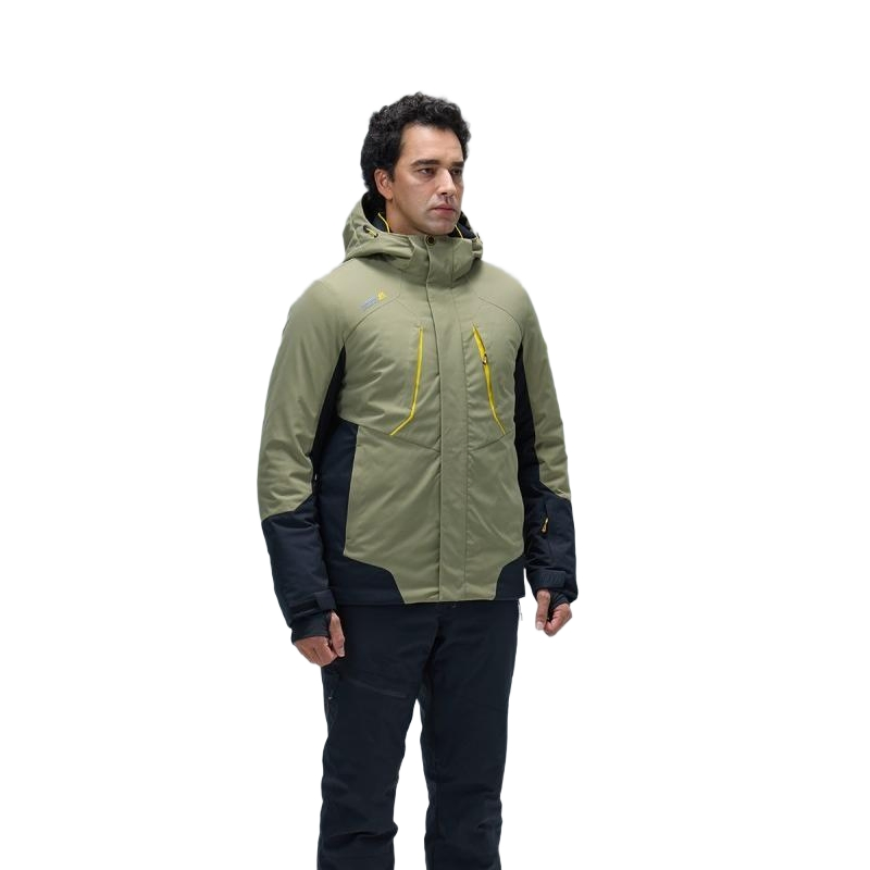Custom Logo Men Ski Wear for Snowboarding Resort with Stormproof Shell.