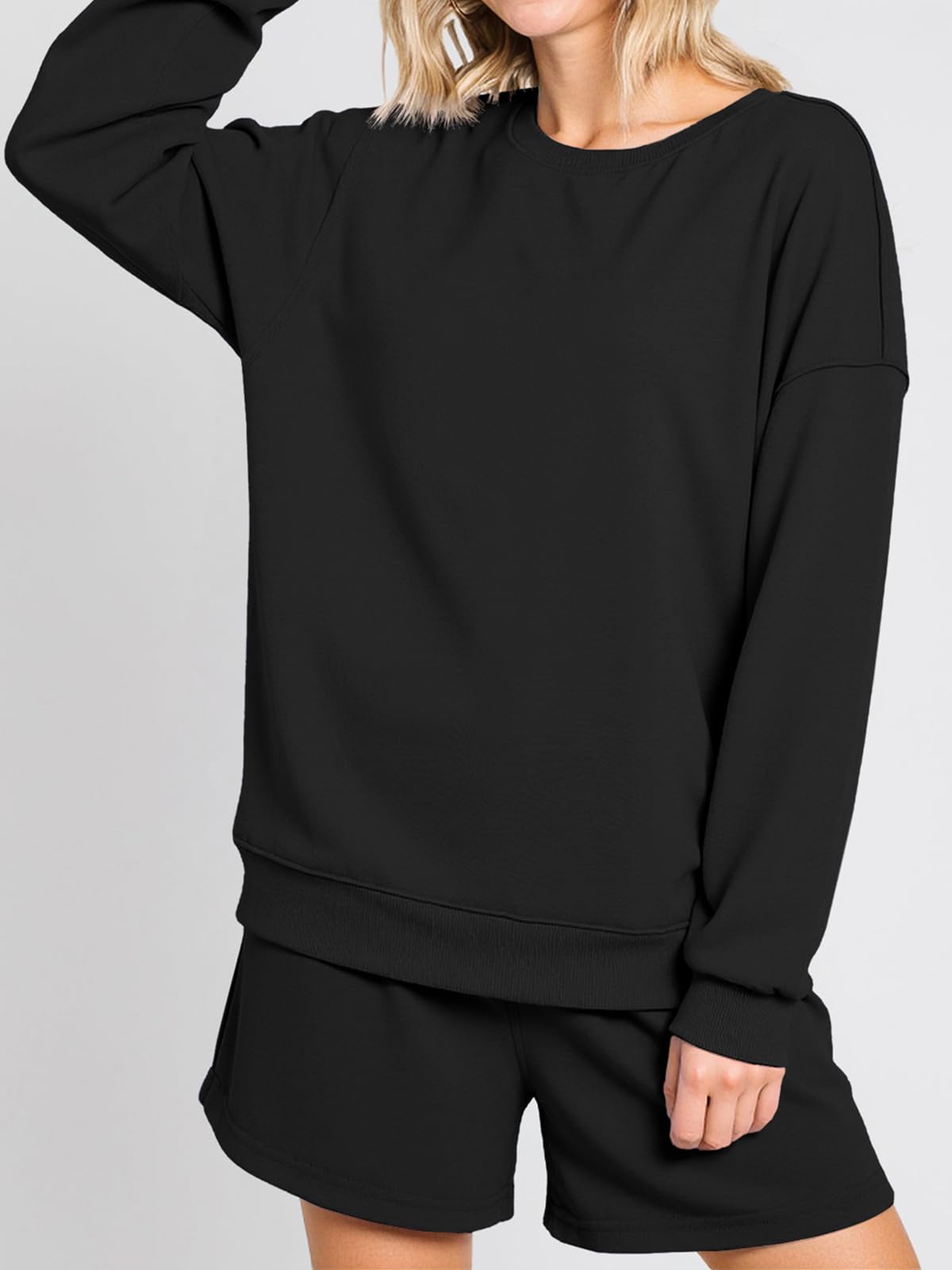 Women Sweatshirt Short Set style 4