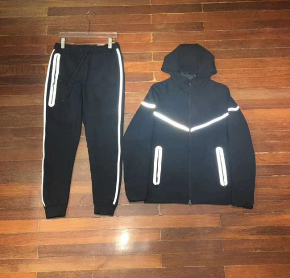 Custom High Quality Reflective Zipper Sports Running Clothing Breathable XL Men's Women's Football Training Sportswear Tracksuit