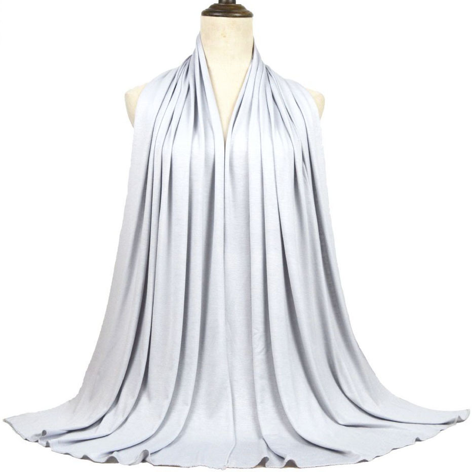 SHUMON Manufacturers Stock Solid Color Cotton Jersey Mercerized Cotton Modal Soft Ladies Hijabs Scarf