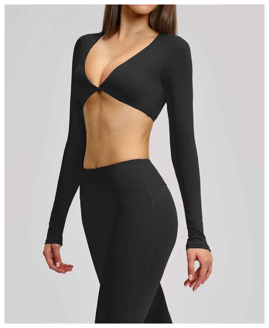 Women's Clothing Slim Fit Long Sleeve Tee Casual Clothes Gym Yoga Tops