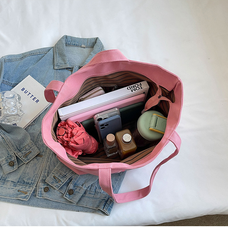 Women's Eco-Friendly Cotton Canvas Tote Bag Custom Recycled Laptop Work Casual Handbag for Shopping Beach Grocery Fashionable