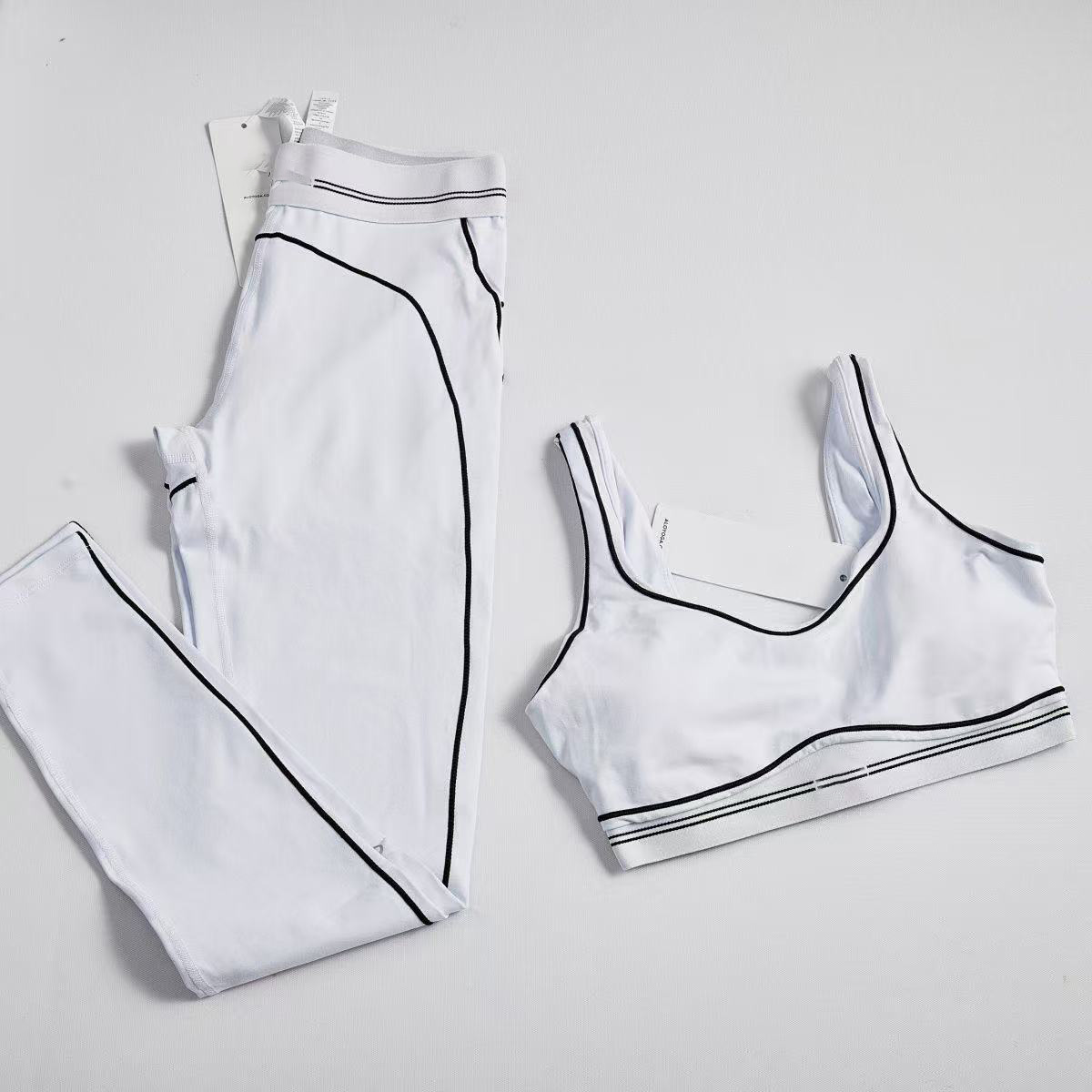 Women's Plus Size Eco-Friendly Yoga Sportswear Set Breathable Quick Dry Workout Clothing Elastic Waist Closure Printed Pattern