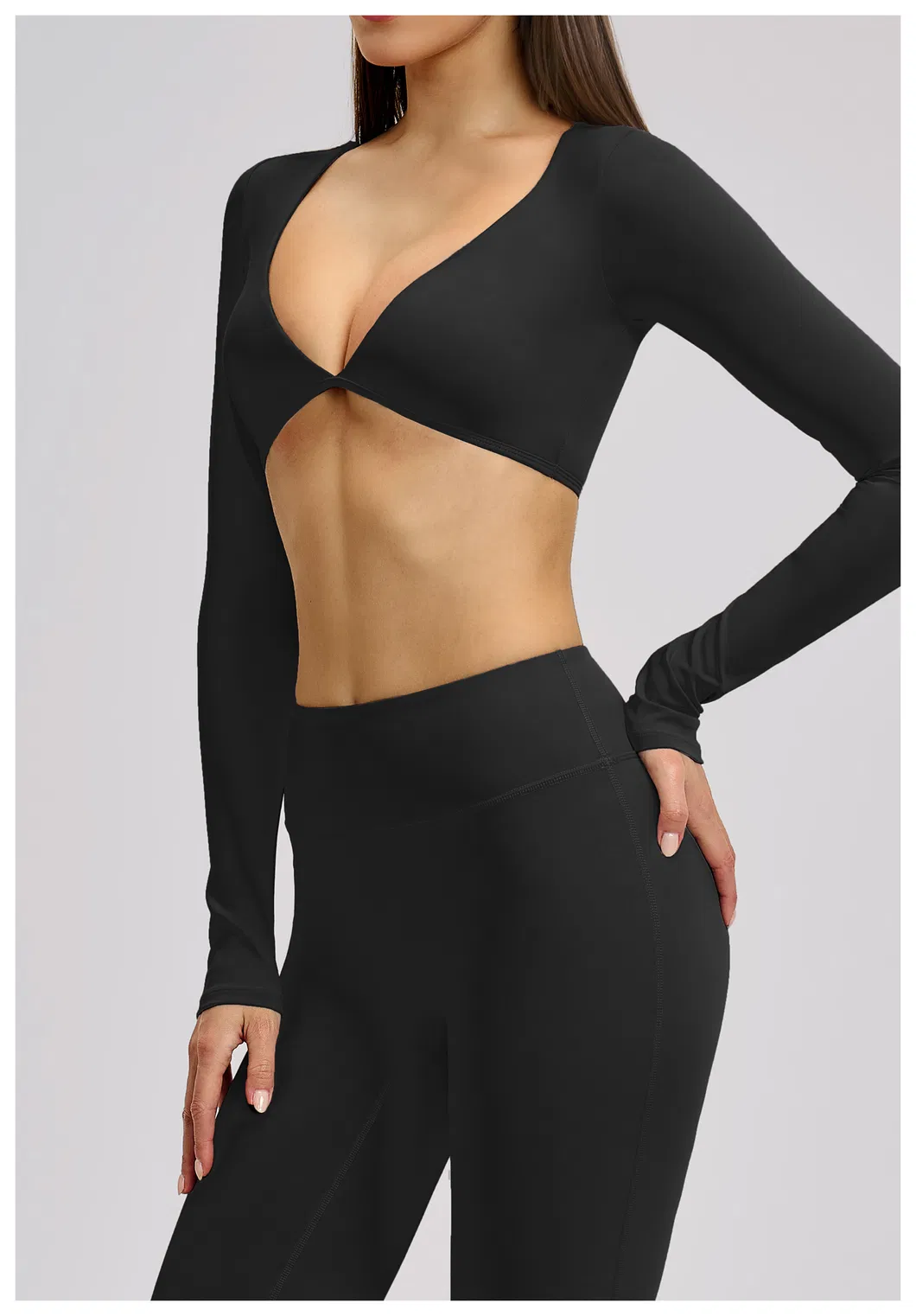Women's Clothing Slim Fit Long Sleeve Tee Casual Clothes Gym Yoga Tops
