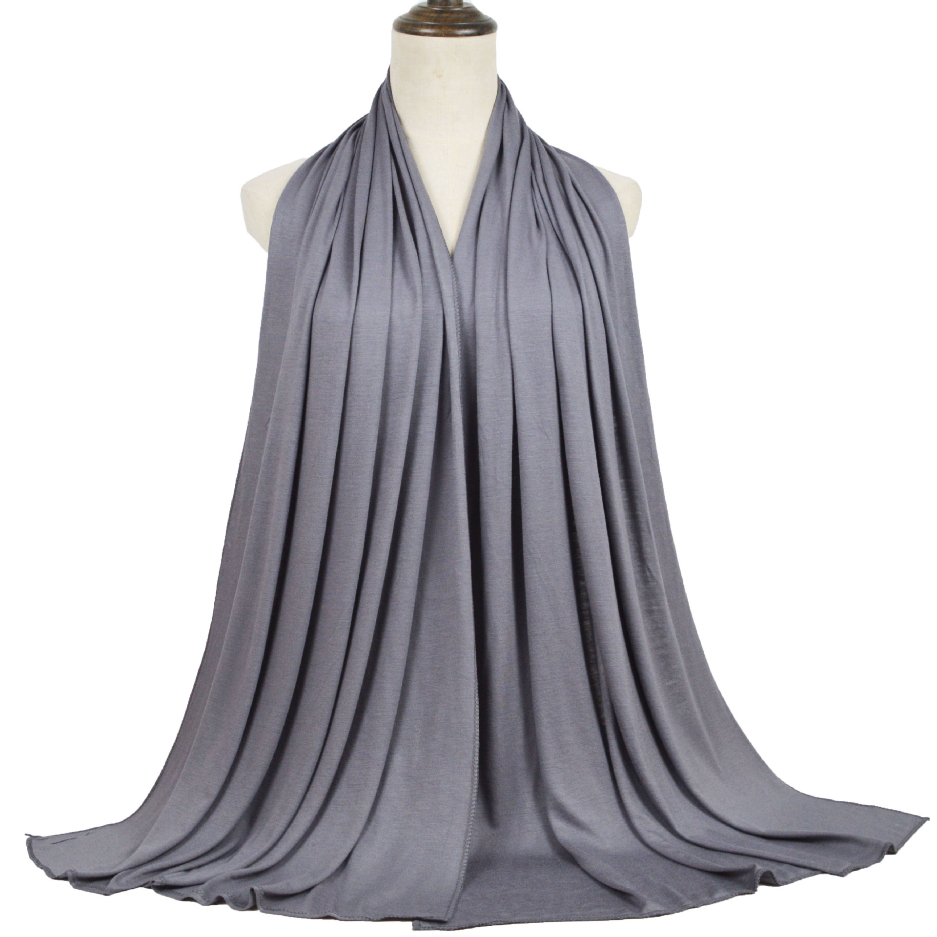 SHUMON Manufacturers Stock Solid Color Cotton Jersey Mercerized Cotton Modal Soft Ladies Hijabs Scarf