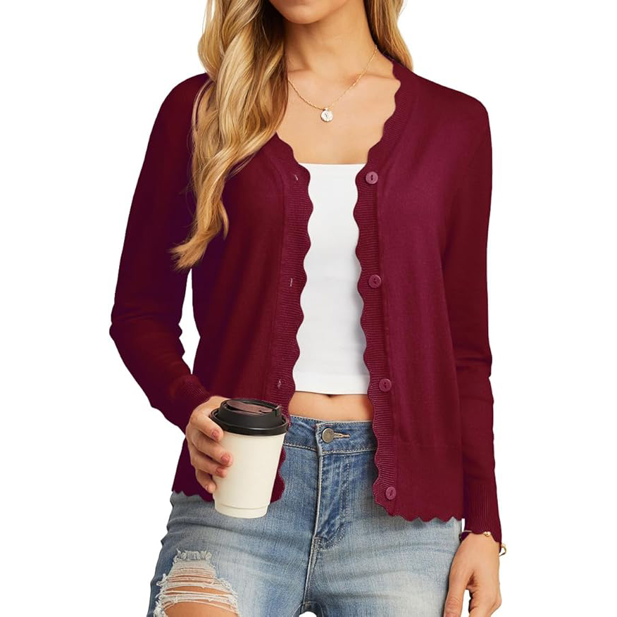Wholesale Custom OEM &amp; ODM Women's Sweaters Long Sleeve Knitwear Ladies Shirt Spring Summer Knitted Cardigan Sweater for Women