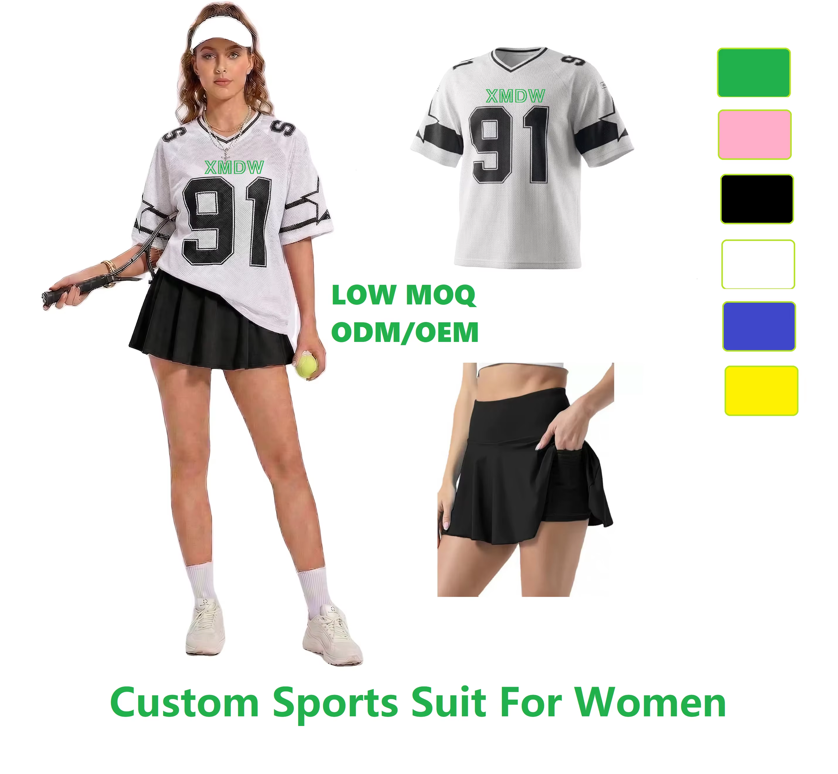 Custom Printed Breathable V-neck Women's Vintage Oversize Boxy Mesh Cropped Jersey 100% Polyester High Street Soccer Sports