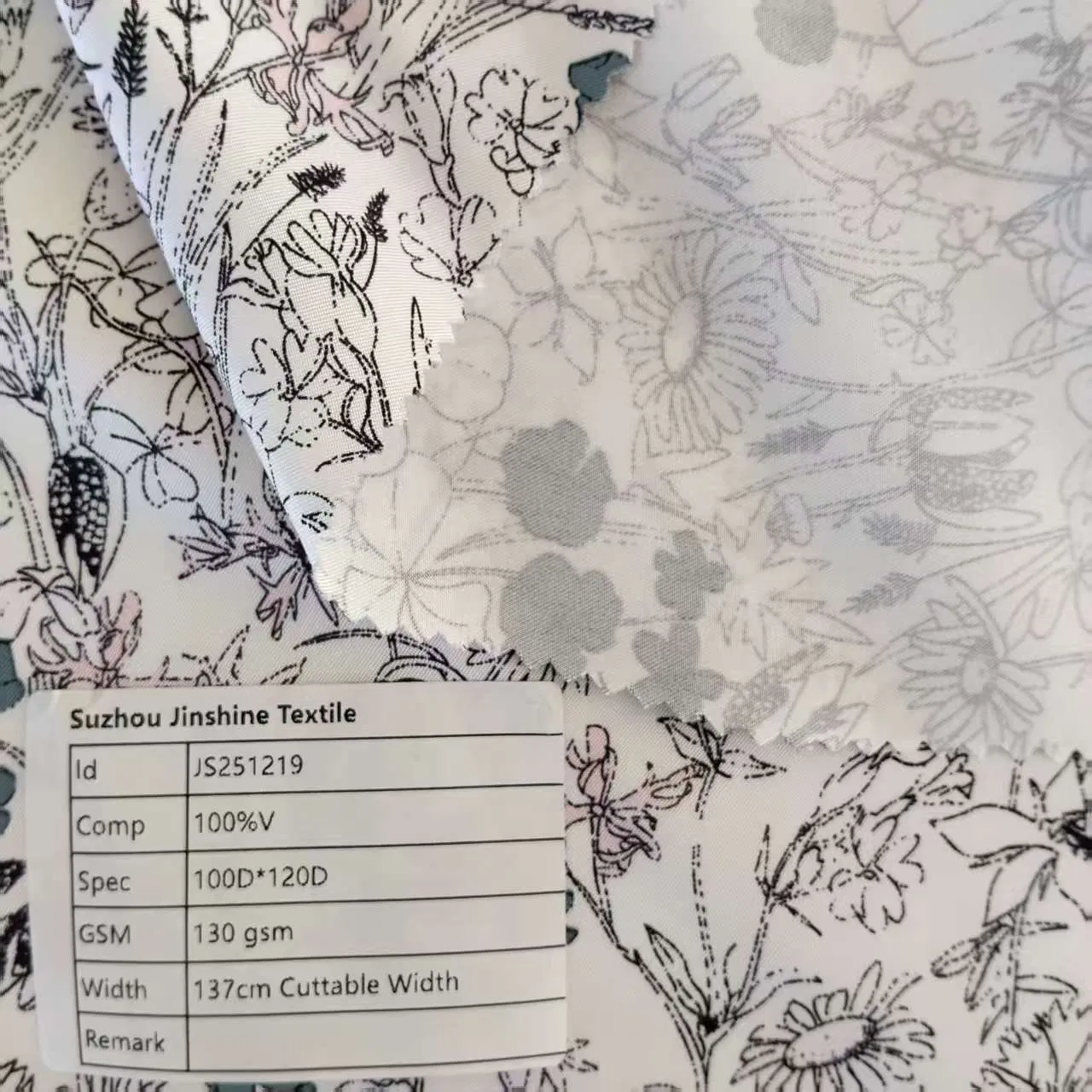 Artistic Hand-Drawn Style Floral Print on Viscose Fabric, 137cm Cuttable Width for Designer Dresses and Resort Wear