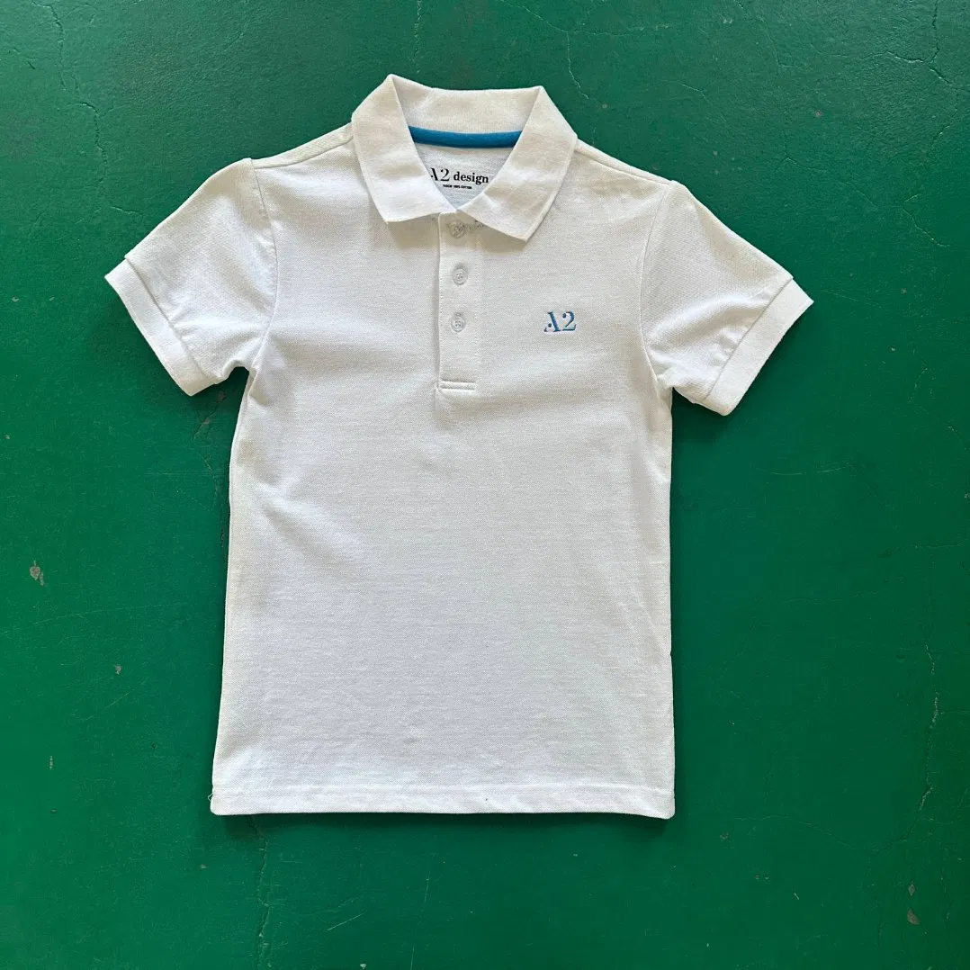 Unisex Kids Poloshirt Knit Fabric Turtleneck Casual Style School Uniform Students' Clothes