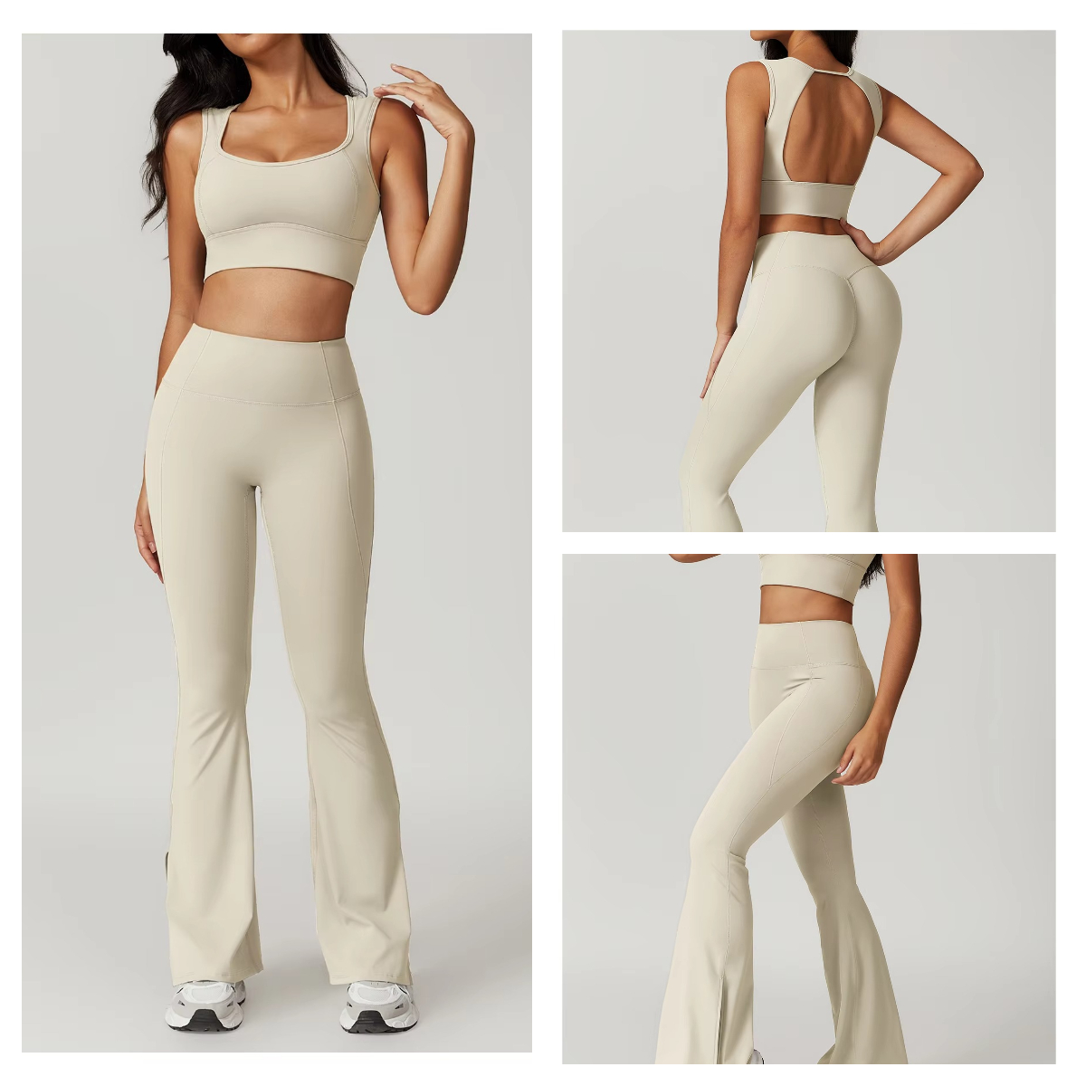 Custom High Quality 5 Piece Fitness Clothing Sportswear Gym Leggings Activewear Sports Shorts Bra Women Workout Yoga Wear Sets
