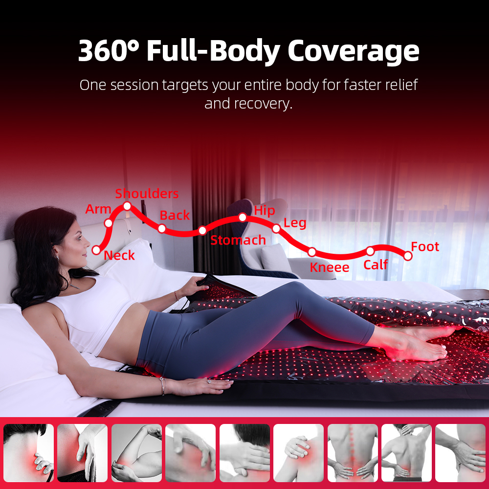 Fast Shipping Infrared Blanket With Red Light Therapy Full Body 660Nm 850Nm Blanket Led Full Spectrum Light Therapy Blanket