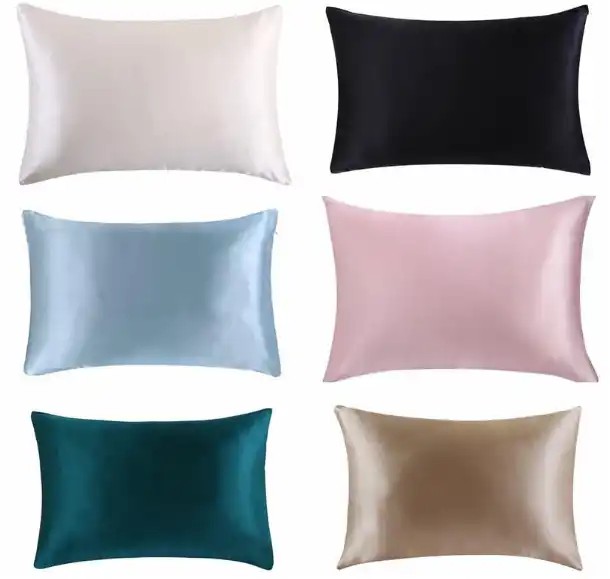 Cheap Wholesale 100% Satin Silk Mulberry Pillow Case 16/19/22 Satin Silk Pillowcase Organic Embroidered Pillow Case With Box
