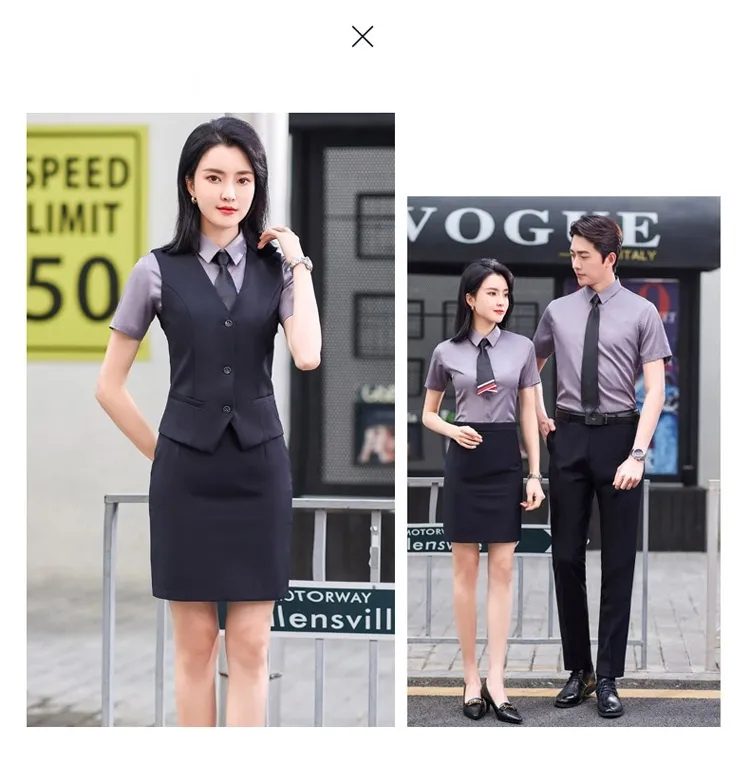 Waistcoat Formal Style Billiard Vest Hotel Staff Uniform Billiard Club Service Workwear with Logo Embroidery