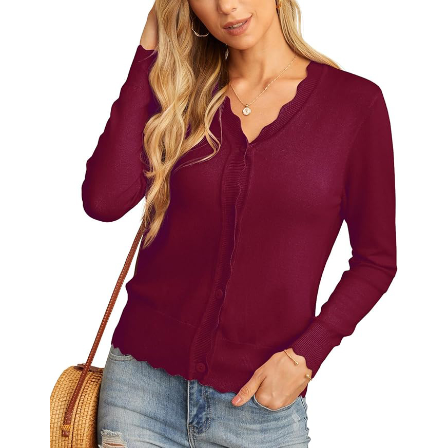 Wholesale Custom OEM &amp; ODM Women's Sweaters Long Sleeve Knitwear Ladies Shirt Spring Summer Knitted Cardigan Sweater for Women