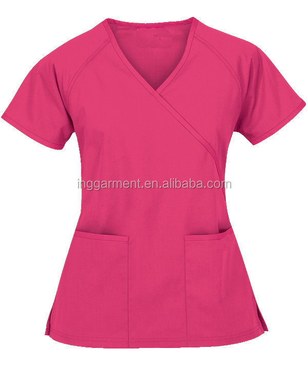 Custom Wholesale Women V-Neck Top Hospital Medical Nurse Maternity Scrubs Uniform Suit Set for Pregnant Women