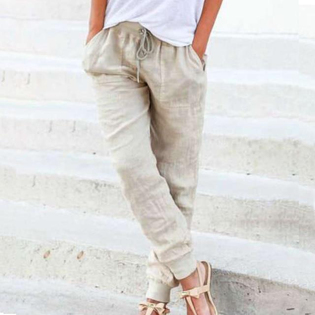 Wholesale Custom 2022 Latest Design 100% Cotton Casual Breathable Women's Maternity Pants Summer ODM Service for Size Color