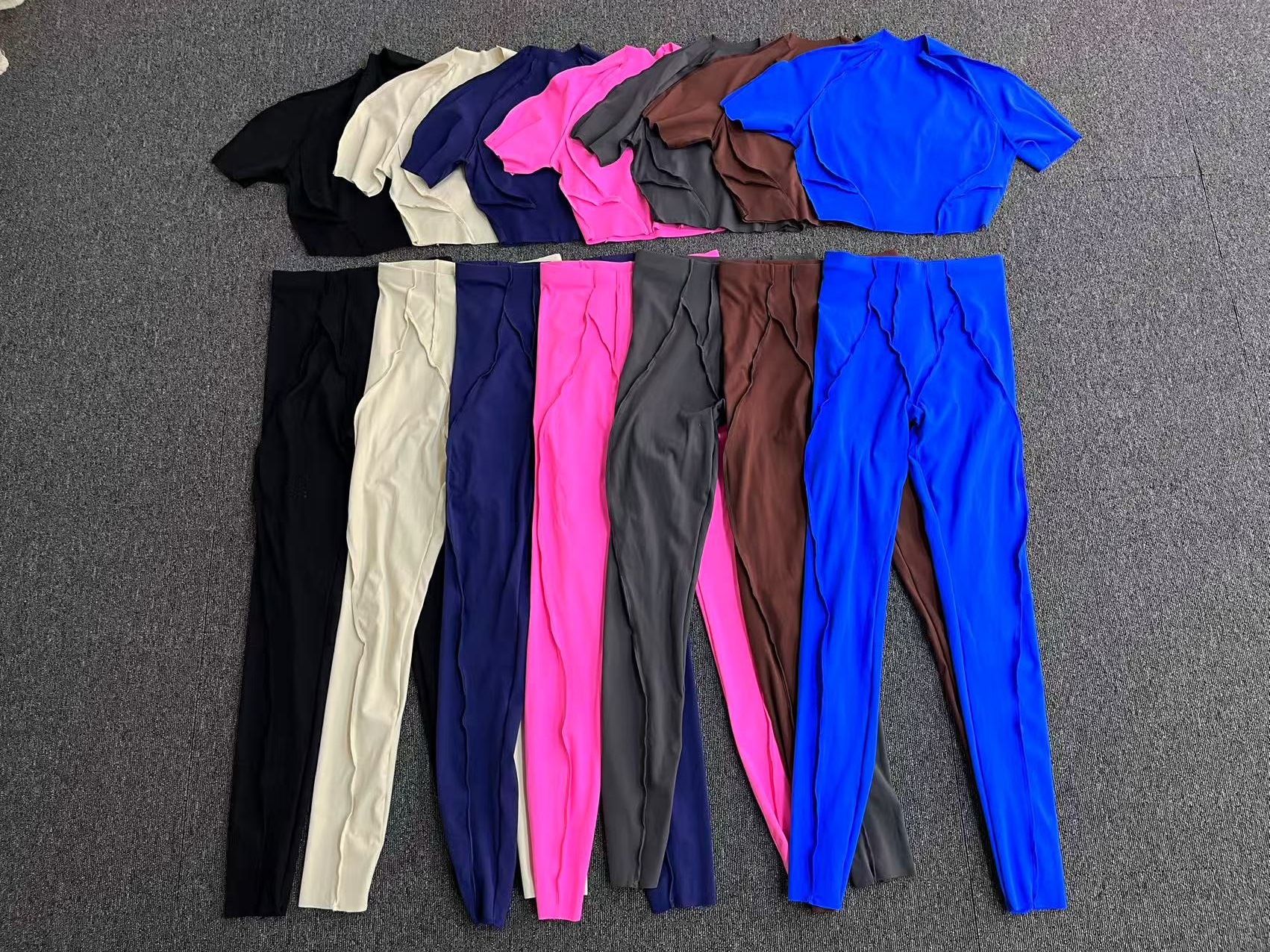Activewear Womens Sportswear Clothing Gym Leggings Women Fitness T-Shirt Two Piece Yoga Sets