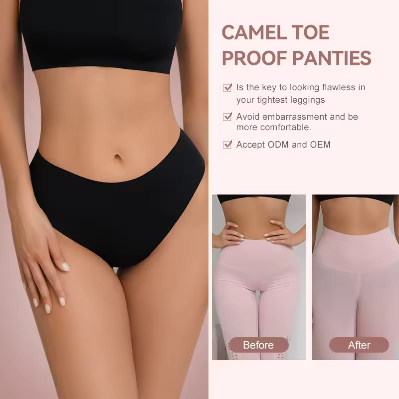 Hot Sale Narrow Gussets Front Seams Camel Toe Prevention Panty Women CamelToe Proof Front Wedgies Panties Suitable For Fitness