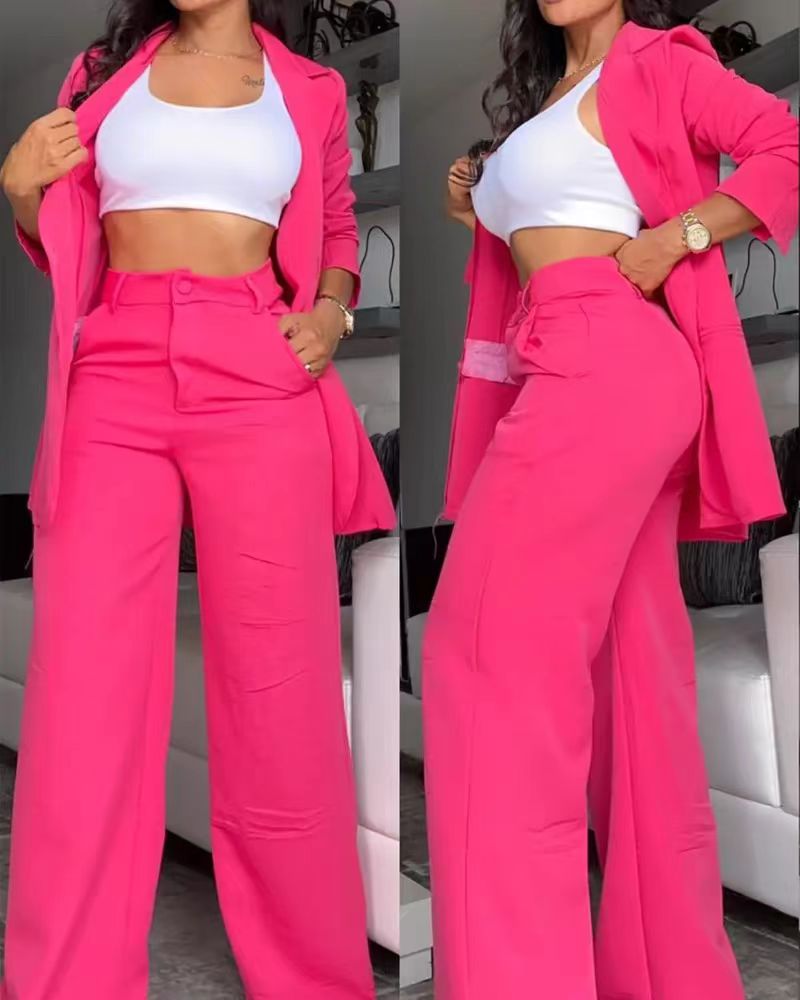 Latest Design Business Suits Set for Women Blazer and Pants Set Two Piece Ladies Suits Office Wear Blazer Set for Women