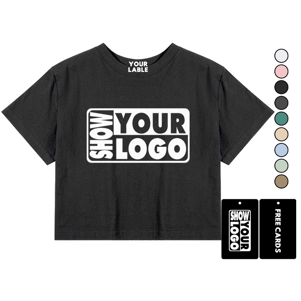 CB106-KL210CT Women's Breathable Cotton Streetwear Croptop T-Shirt-Loose Fit Gym Workout Top