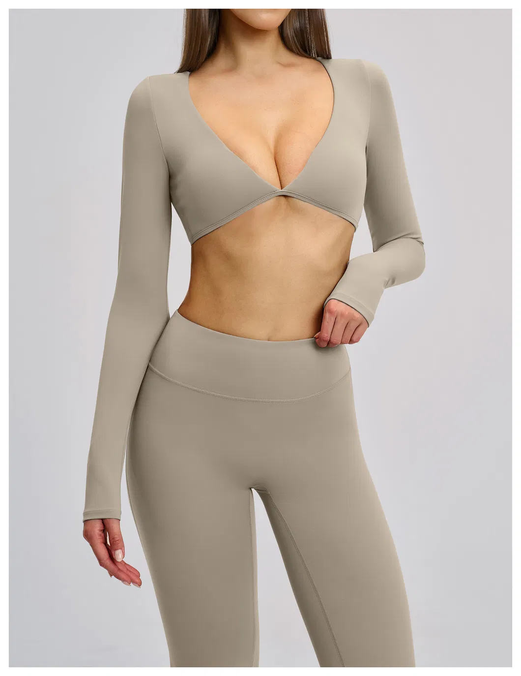 Women's Clothing Slim Fit Long Sleeve Tee Casual Clothes Gym Yoga Tops