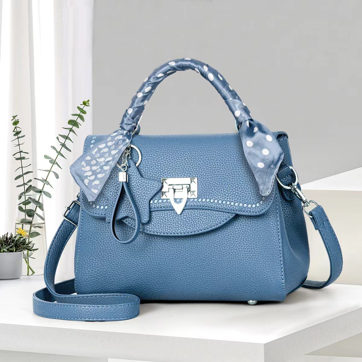 Women's Eco-Friendly Durable Water Resistant Portable Satchel Handbag with Adjustable Strap Top Handle &amp; Shoulder Bag