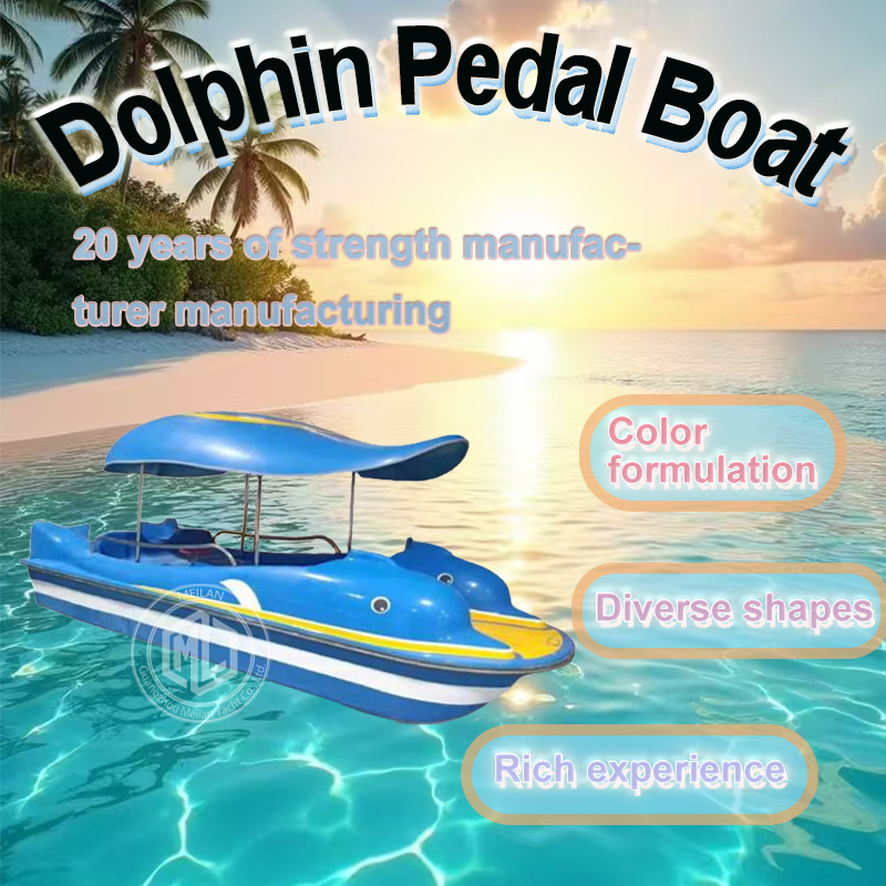 20 - Year Manufacturer 4 - Person Dolphin Pedal Boat, Wear - Resistant &amp; Eco - Friendly, Ideal for Water Parks &amp; Resorts