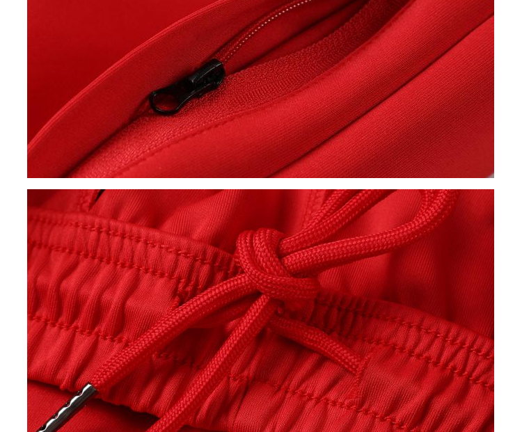 Men's and Women's Casual Sportswear Long Sleeved Sportswear Set with Full Zipper Running Jacket and Pants 2-piece Set