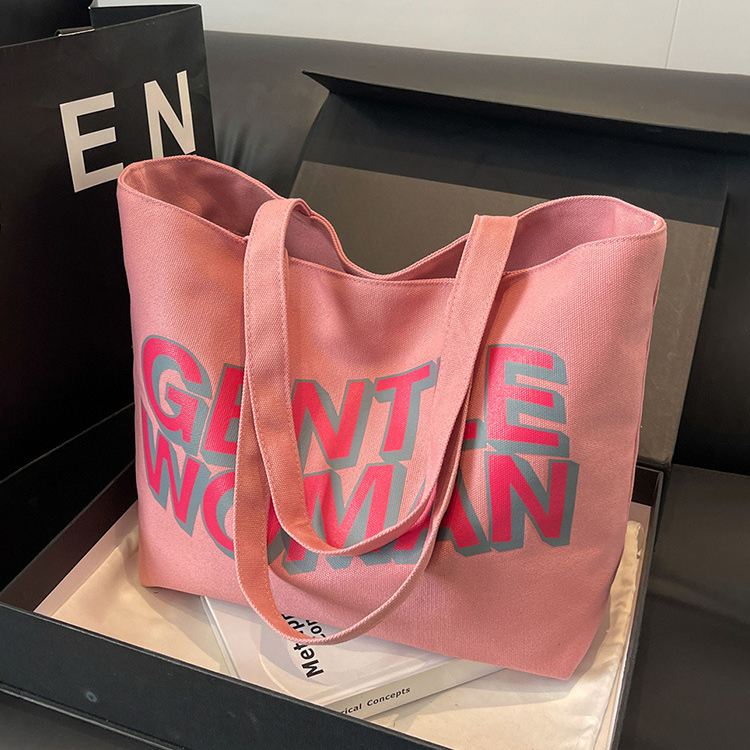 Women's Eco-Friendly Cotton Canvas Tote Bag Custom Recycled Laptop Work Casual Handbag for Shopping Beach Grocery Fashionable