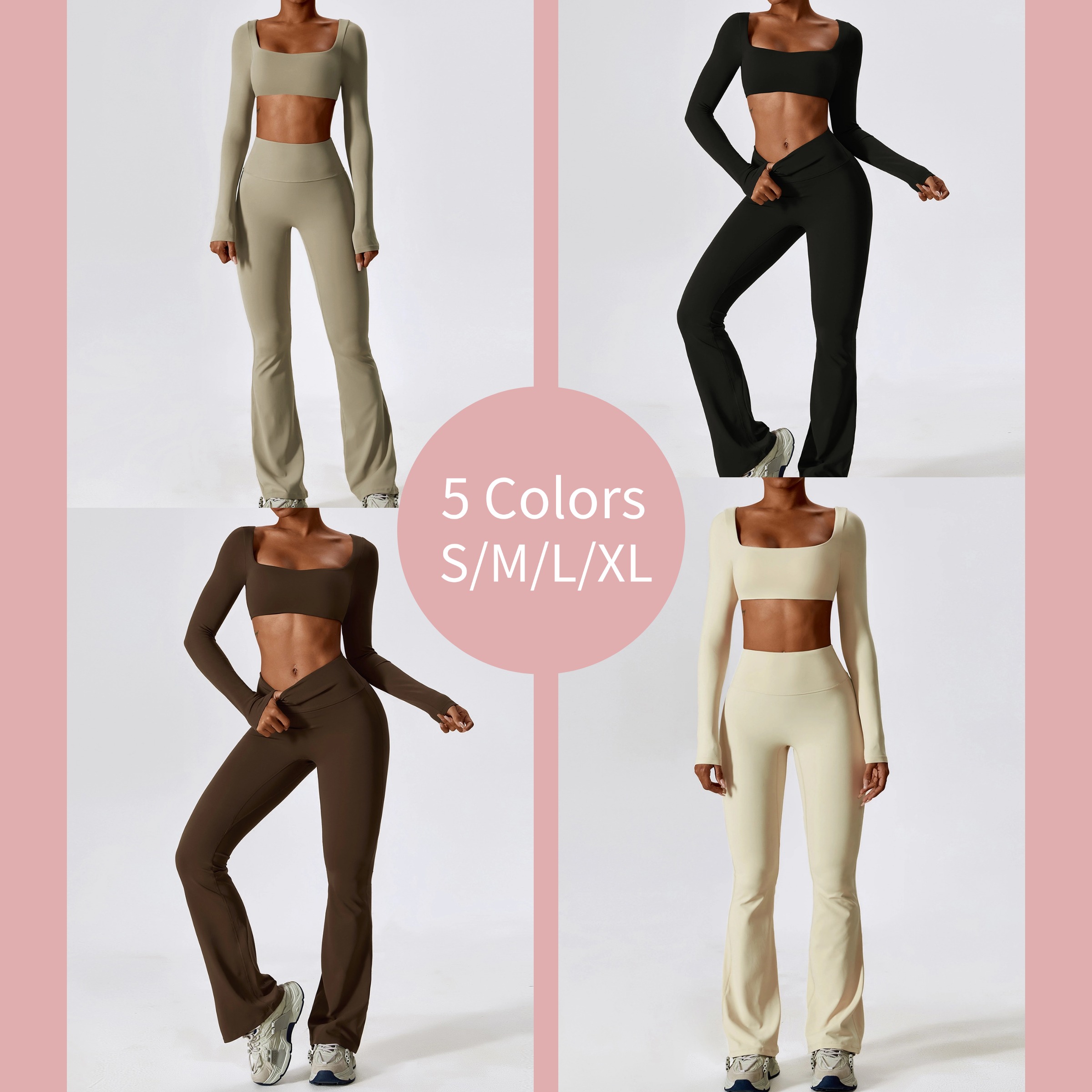 Sunquest Soft Active Wear Yoga Set Sportswear Two Pieces Yoga Suit Gym Fitness Yoga Sets for Women