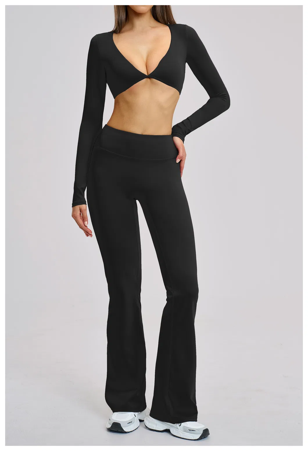 Women's Clothing Slim Fit Long Sleeve Tee Casual Clothes Gym Yoga Tops