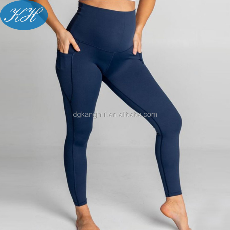 Custom Women's Maternity Yoga Wear Plus Size Private Label Printed Pregnancy Pants